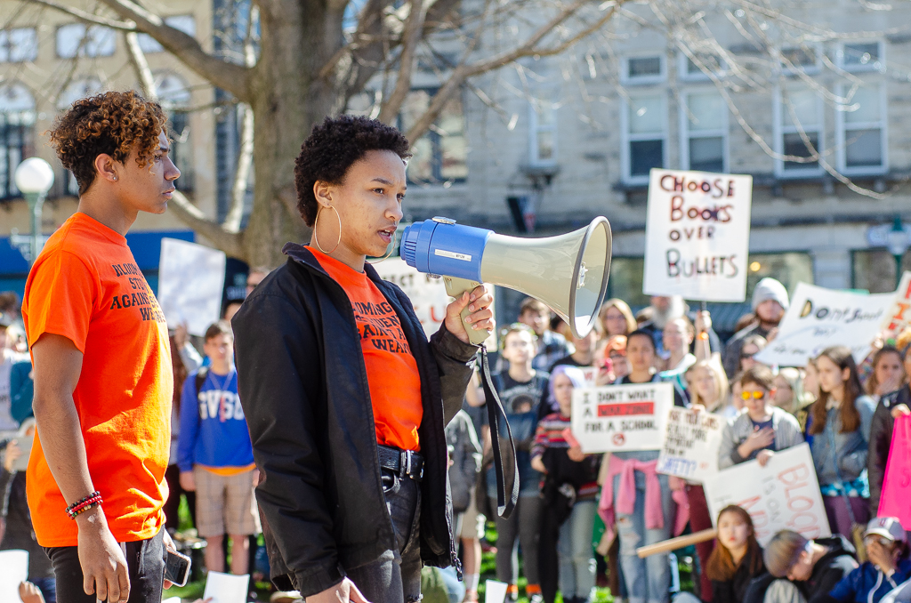 Bloomington Students Rally, March to Protest School Gun Violence (PHOTO GALLERY)