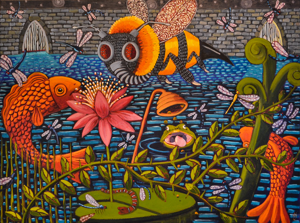 Artist Karen Holtzclaw: Bright Works Reveal Dark Themes