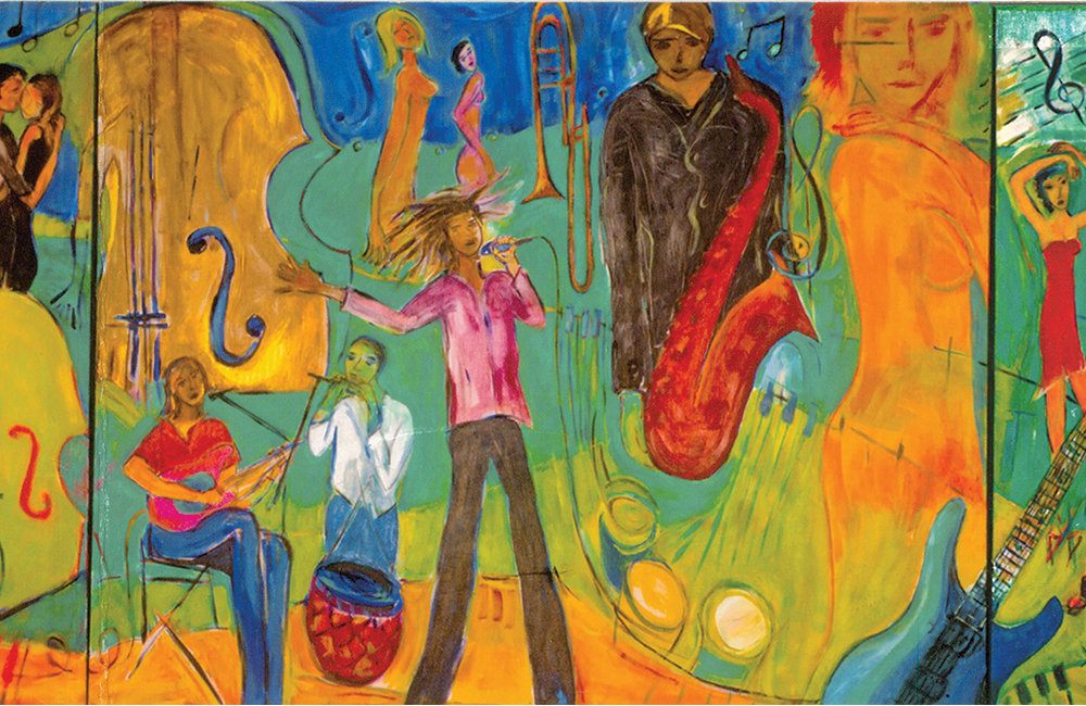 Players Pub Lives on in Mural at I Fell Event